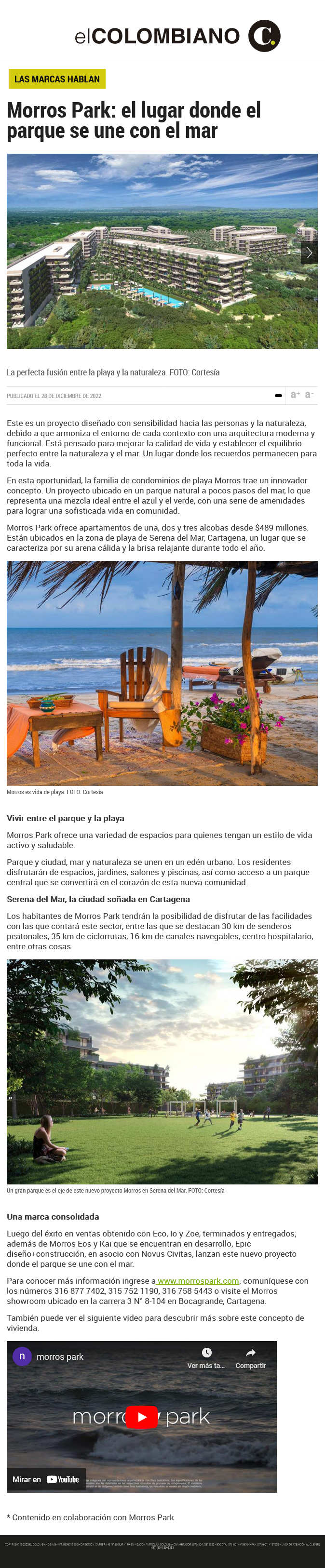 morros park: el lugar donde el parque se une con el mar