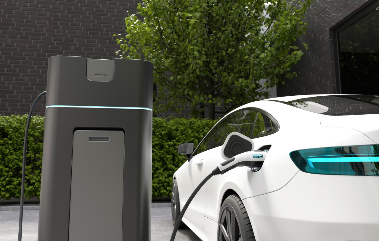 parqueadero con cargador eléctrico